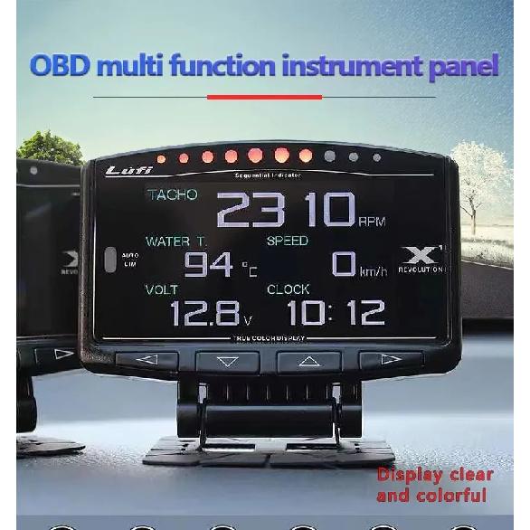 Car Smart OBD2 Auto Meter Speedometer Mini Digital Water Temperature Car Gauge OBD2 Monitor Lufi X1 HUD