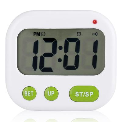 J-ouuo Vibrationswecker unter dem Kissen, Digitaler LCD-Wecker mit Musik/Vibration und Hintergrundbeleuchtung, Elektronischer Küchentimer
