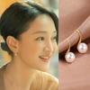 Beixi S925 Sterling Silver Pearl Ear Hook Earrings: Trendy, Elegant, High-End Atmosphere for Women