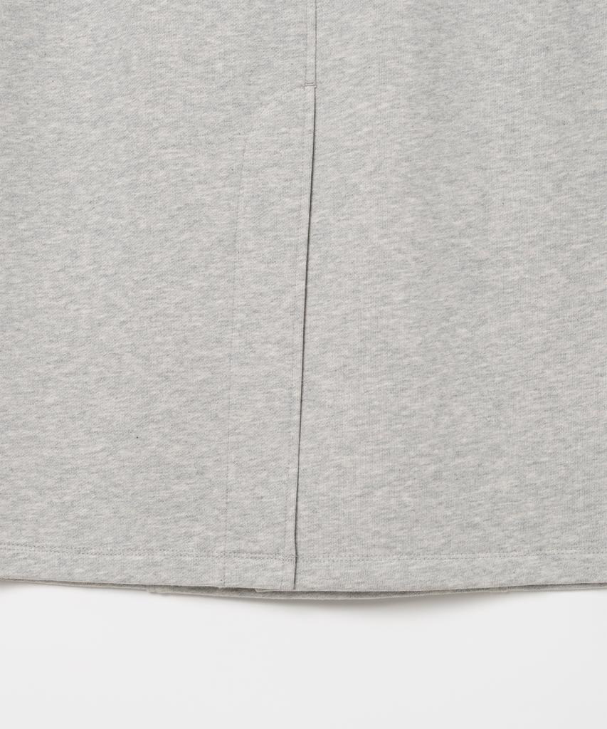 MILLO WOMEN Belt Hole Maxi Skirt [Melange Gray]