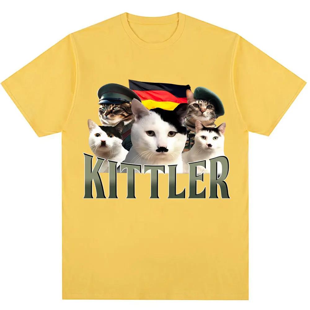 Fuuny Kittler Hilarious Cat Meme T Shirts Women Cute Fashion O-Neck T-shirts Breathable T Shirt Streetwear Women Clothes