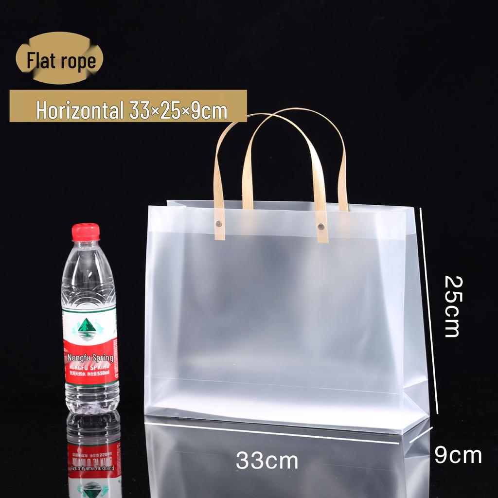 In Stock PVC Transparent Tote Bag, Frosted PP Plastic Gift/Souvenir Packaging, Wedding Candy Bag