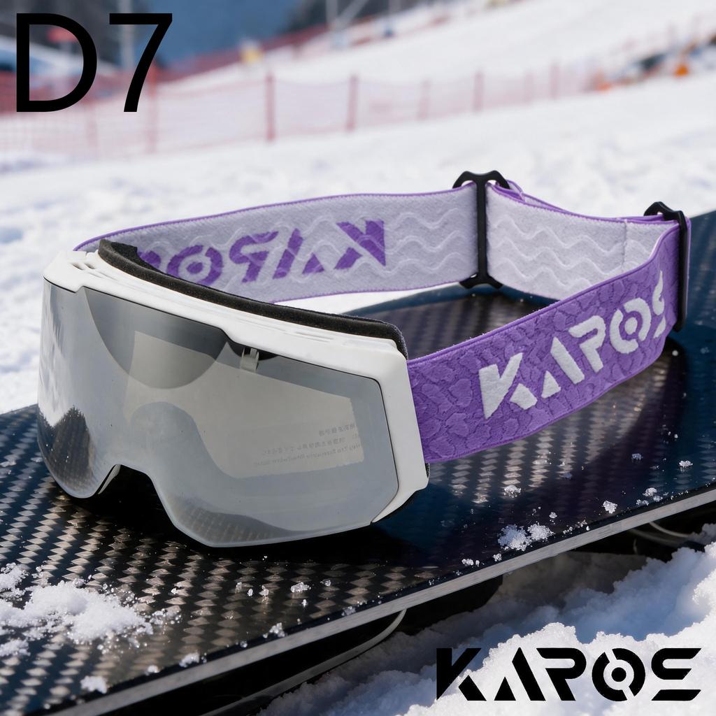 KAROS Ski goggles, outdoor snow goggles, double-layer anti-fog snow goggles, suitable for single and double boards, high-definition goggles, can be