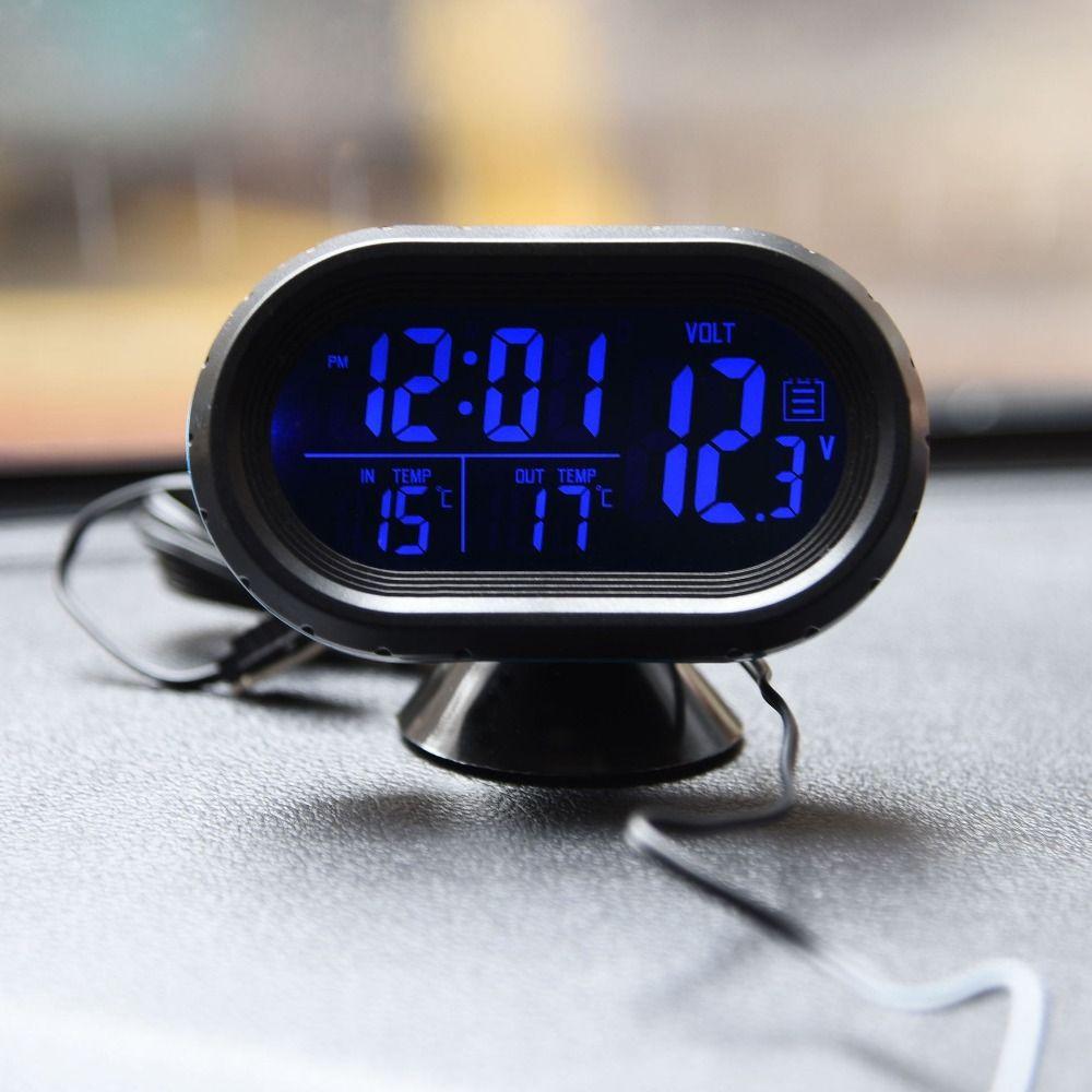 Freeze Alert Digital Auto Car Thermometer 12V-24V Car Voltmeter Thermometer  Car