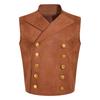 Boys Medieval Prince Waistcoat Victorian Vintage Gothic Steampunk Double Breasted Vest Halloween Cosplay Costume