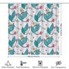 Artistic Leaf Shower Curtain Setblue Green Red White Bathroom Decor Modern Retro Style Waterproof Shower Panels For Home Decorat