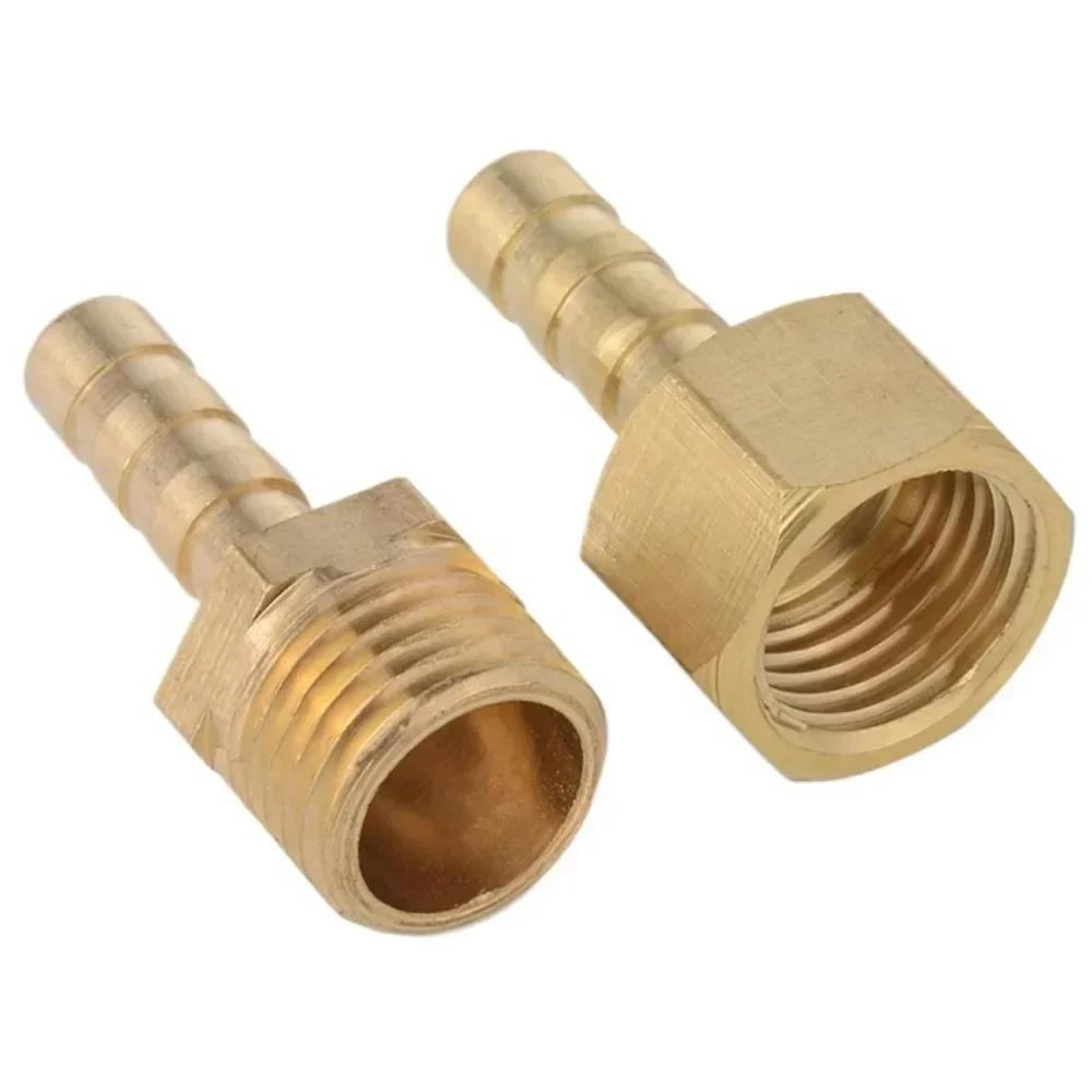 M10/12/14/16/18/20/22 Metric Male Female To 6 8 10 12-19 Mm Hose Barb Brass Coupler Pipe Fitting Nipple Connetor Water Gas Fuel