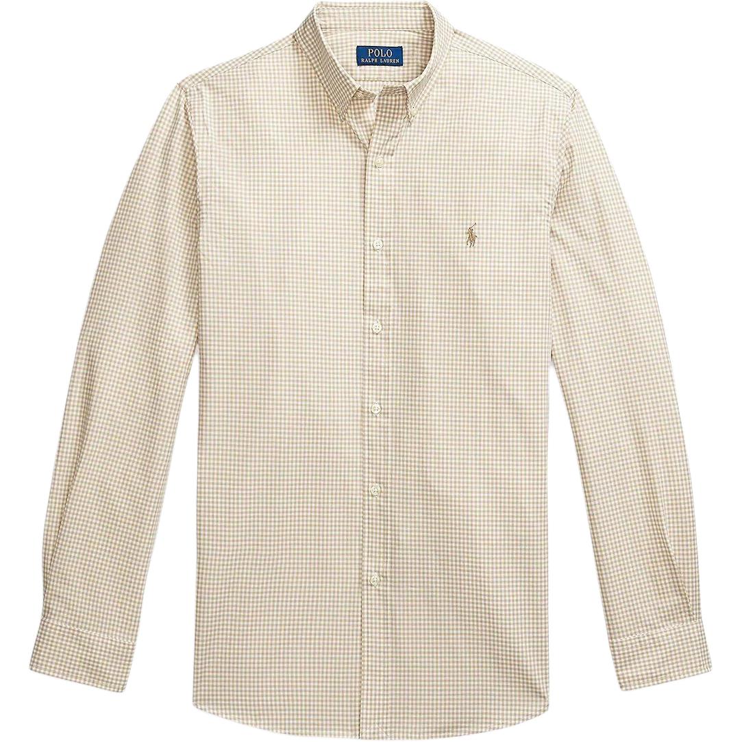

Polo Ralph Lauren Классическая посадка Хлопковая рубашка в клетку с длинным рукавом и вышивкой в виде пони Мужские рубашки 710929342-015 M