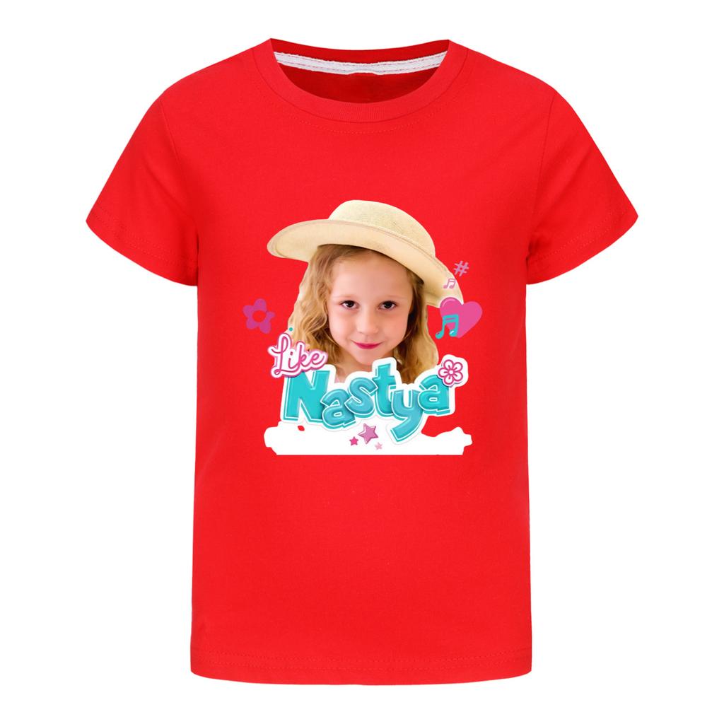 New Nastya Tshirt for Children Cartoon Printed T Shirts Baby Girls Short Sleeves Tops Kids 2026 Summer Clothing Boys Streetwear