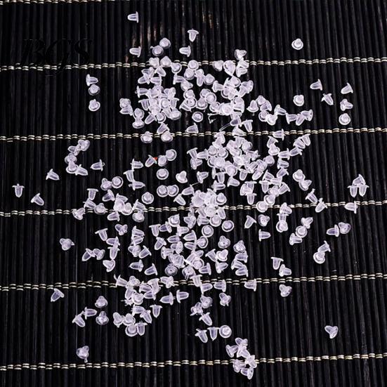 200 Pièces Remplacements DIY Doux Transparent Silicone Boucle d'Oreille Sécurité Dos Embrayage Bouchon
