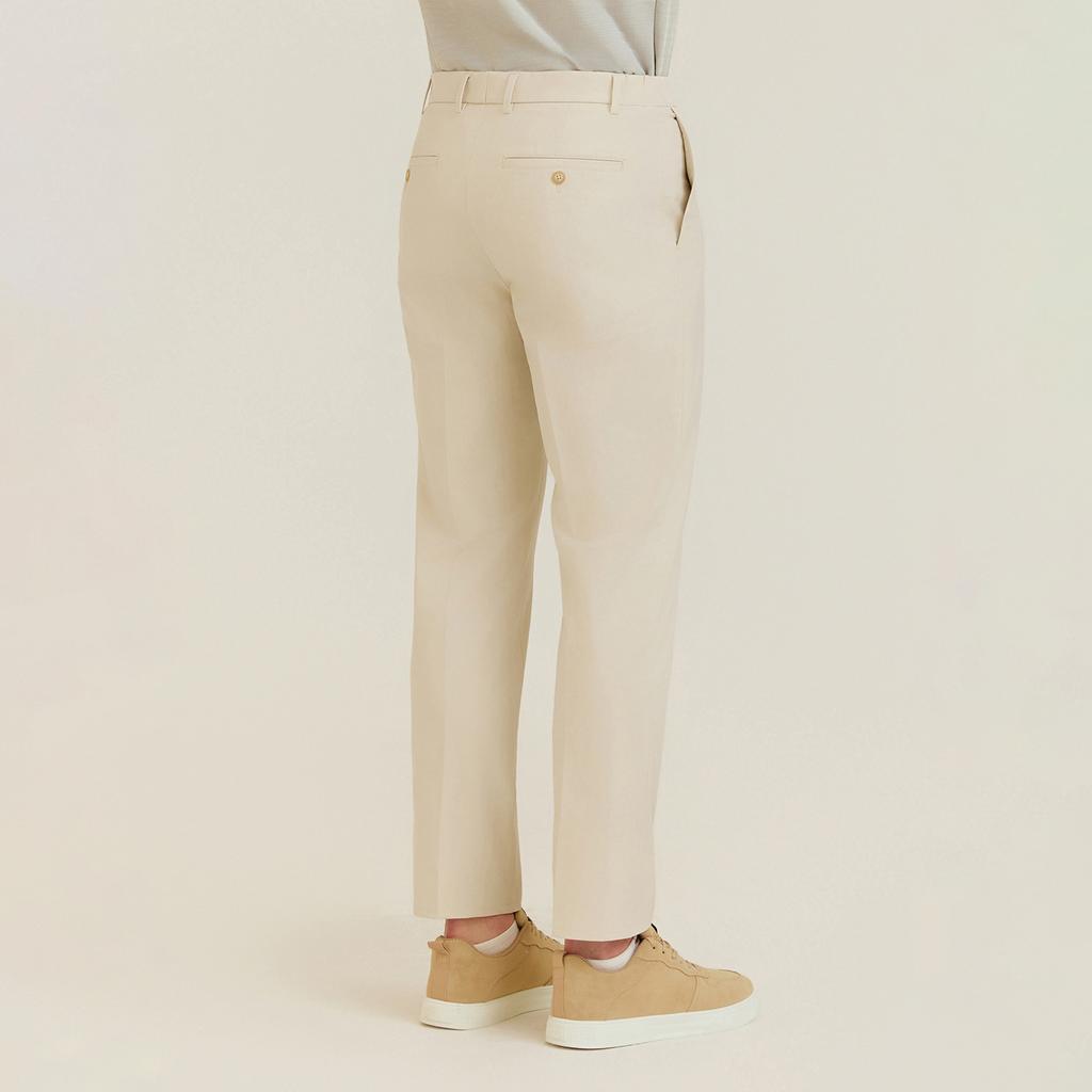 FERRAROMILANO Cotton Blend Stretch Slacks L/Beige (Am0Gbps10151)