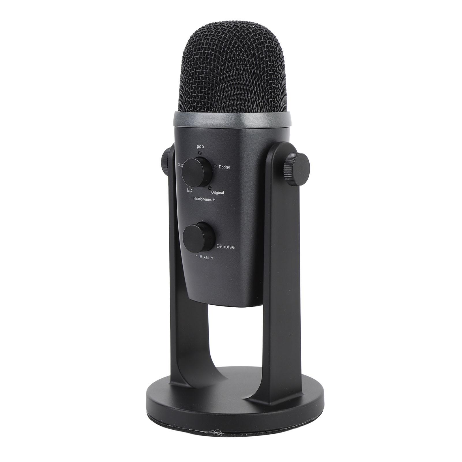 

USB конденсаторный микрофон из алюминиевого сплава с проводным подключением, чистый звук, игровой микрофон для телефона