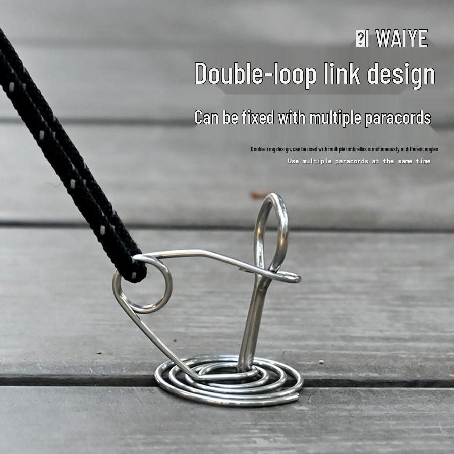 High-Strength Tent Anchor with Torsion Spring and Windproof Buckle