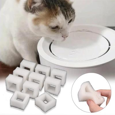 10Pcs Cat Water Fountain Water Pump Foam Filters Compatible With Square Dispensers Pre-Filtered For Fresh & Clean Drinking Water
