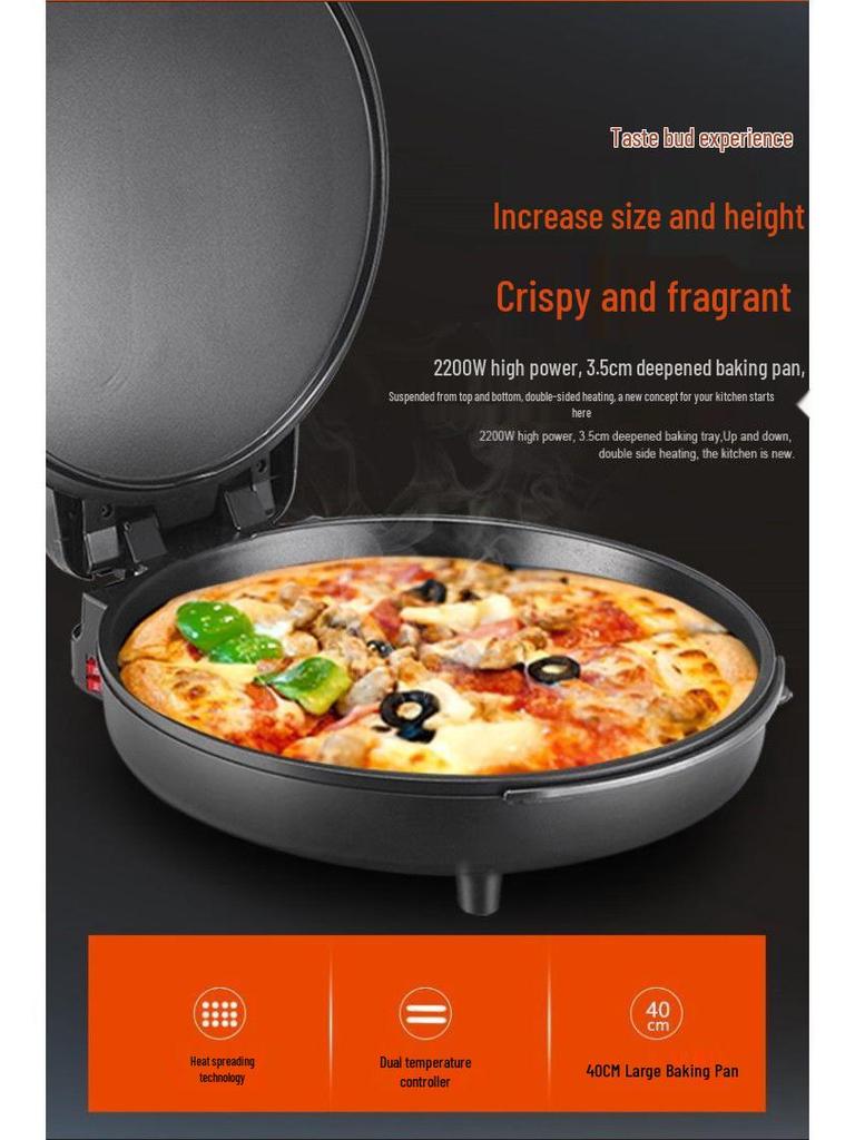 Commercial Double-Sided Electric Griddle for Pancakes and Crepes, Large Diameter, High Power