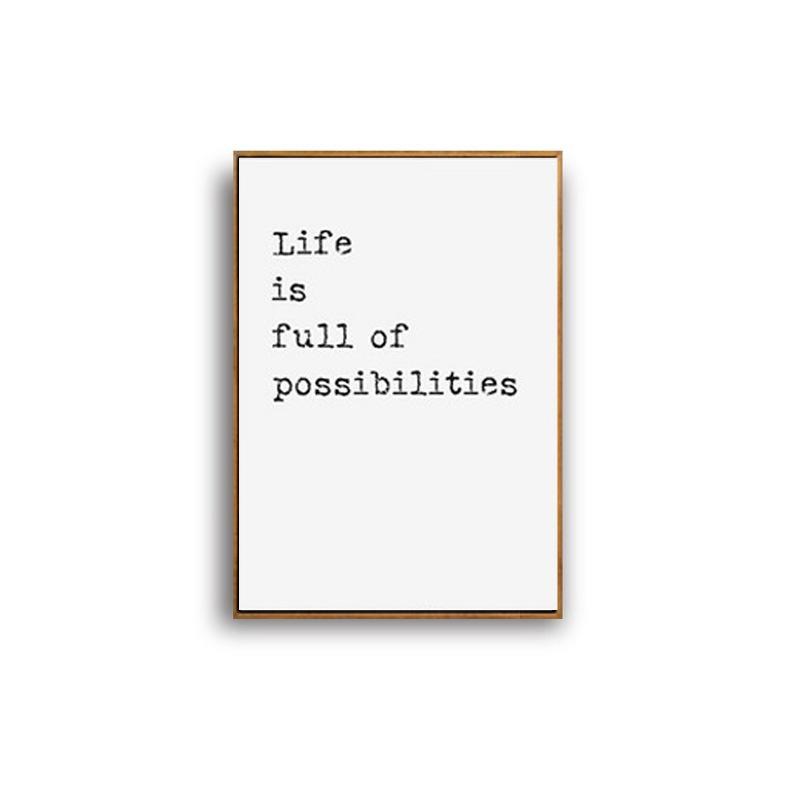 Watercolor Tropical Leaves Life Possibility Wall Art Canvas Posters Painting Wall Pictures For Rural Bedroom Home Decor