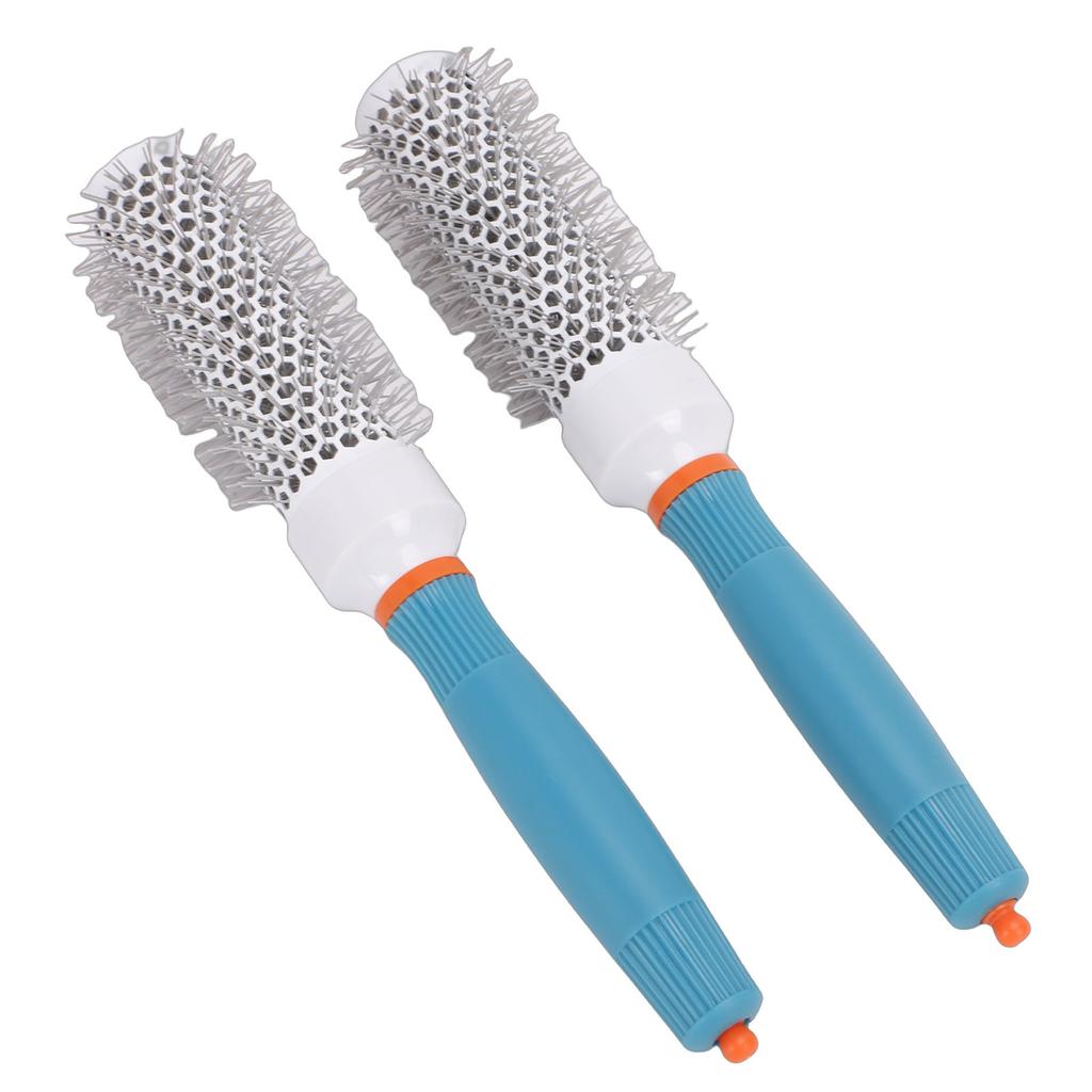 2pcs Ceramic Round Hair Brush Aluminum Tube Heat Resist Styling Hair Brush with Nylon Teeth 32mm