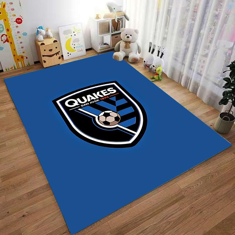 San Jose Quakes Logo Carpet suitable as a non-slip mat for the living room or bedroom sofa