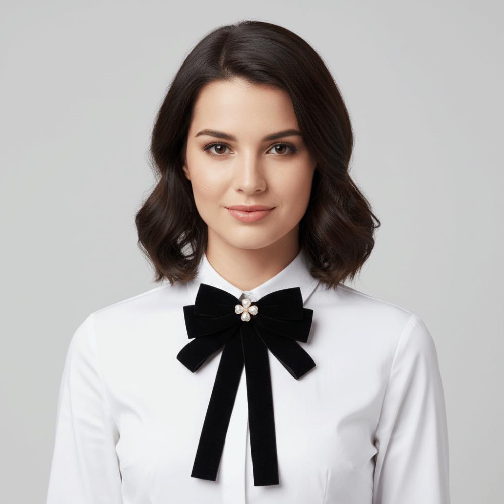 Velvet Black Ribbon Pin Beads Funerals Memorial Pin Sparkling Ribbon Badge Brooch Men