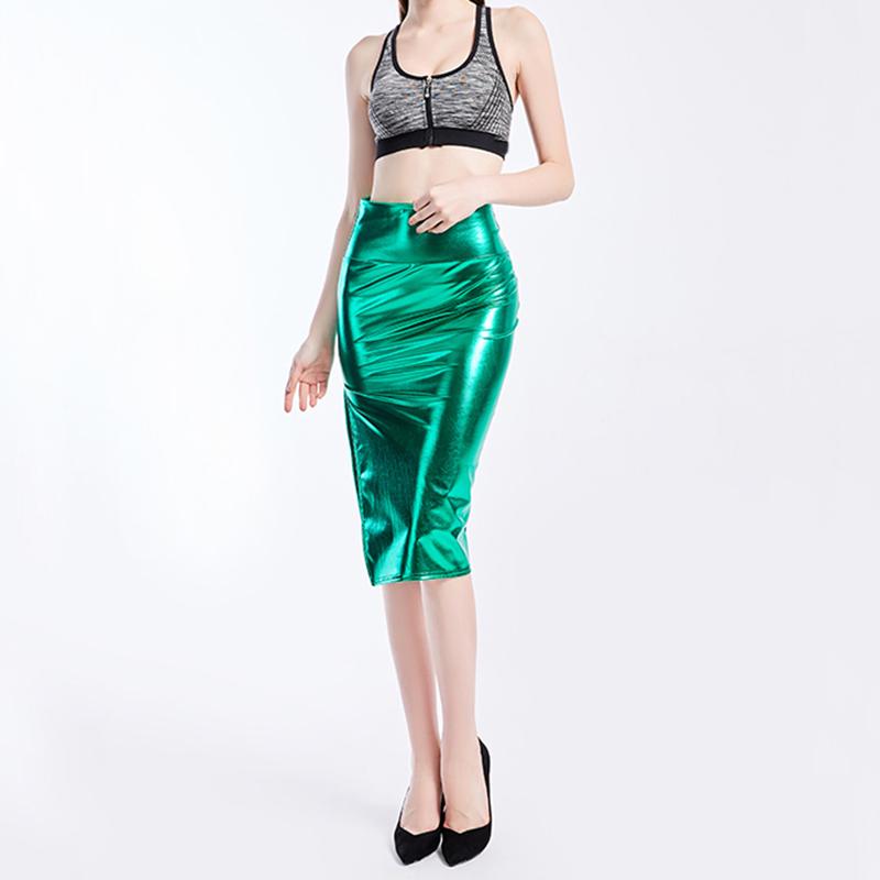 Buy High Waist Split Skirts Women Elastic Pencil Bodycon Skirt Sexy OL