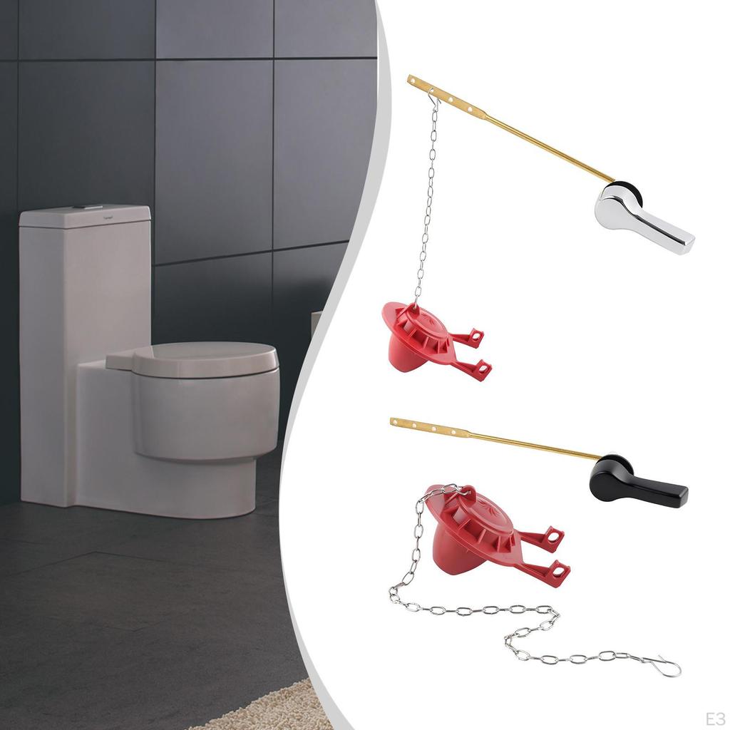 Toilet Flush Lever Fits Most Front Loading Toilets Single Push Flushing Tank Handle with