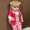Realistic Reborn Baby Girl Dolls Betty Raya Pasted Wig Hair Simulation Doll 55cm Full Silicone Body Bathing 22 Inch Collection Art Doll Baby Play Toys