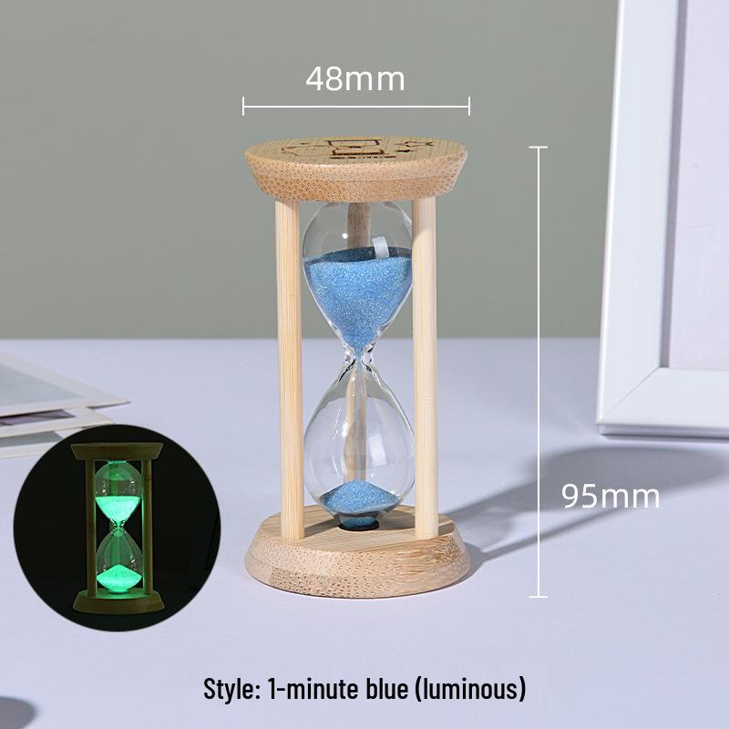 Bamboo & Wood Durable Hourglass Timer - Creative Design for High-End Decor