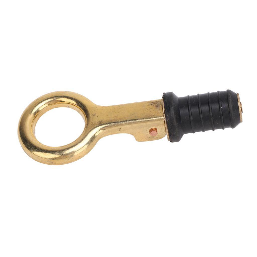Snap Handle Drain Plug Rubber Brass Twist Design Long Lasting Marine Drain Plug for Boat Yacht Livewell 0.6inch