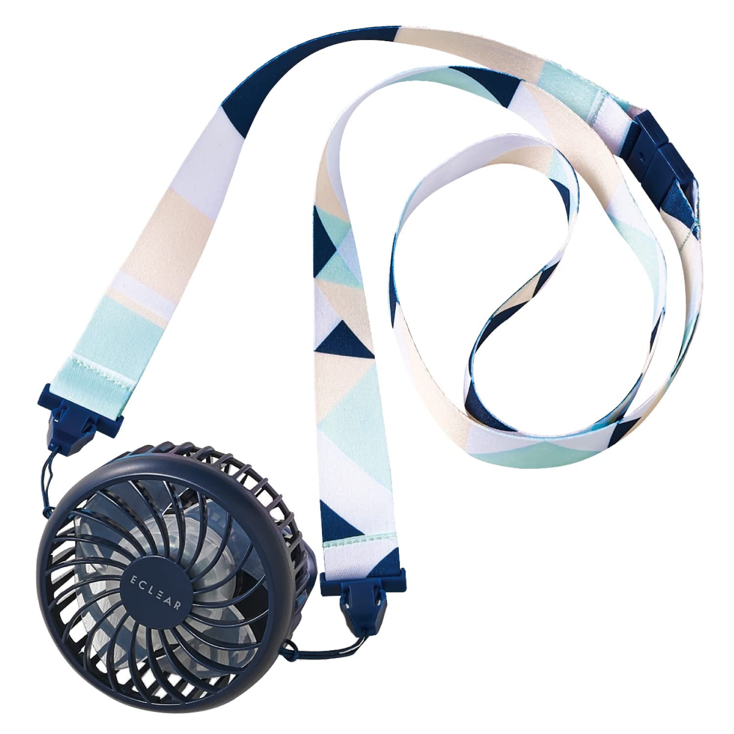 

ELECOM ECLEAR flow flow Rechargeable USB Cool Towel Strap and Ring Airflow Mood [2022 Model] Fan, Hands-Free, Mini, Set, Included, 4-Level Adjustment,