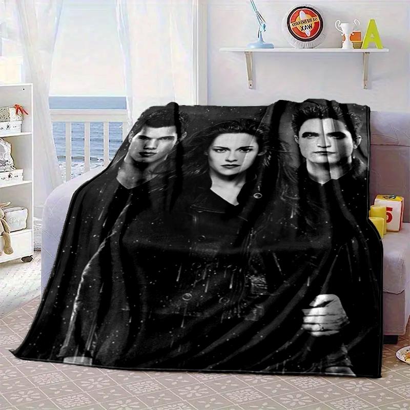 Eclipse Twilight Vampire Blanket Flannel Blanket for Bed, Sofa, Camping, Hiking, Picnic Essentials, Gift for Family Fan Gifts