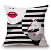2022 Fashion Bella Black White Trendy Zebra Pattern Lady Decorative Pillows Cosmetics Beauty Care Shop Decoration Cushion Pillow