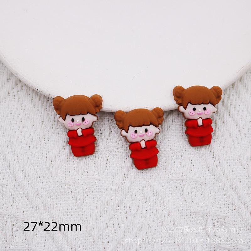 PVC Cartoon Fuwa New Year Lucky Bag Hair Clips - DIY Clothing Accessories