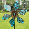 Metal Wind Spinner Stake Sculpture Ornaments For Outdoor Garden Yard Decoration Birthday Gift Easy Ground Installation