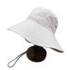 Outdoor Quick-drying Bucket Hat Men's and Women's Big Eaves Windproof Rope Mountaineering Anti-ultraviolet Sunshade Sunscreen Basin Hat Foldable