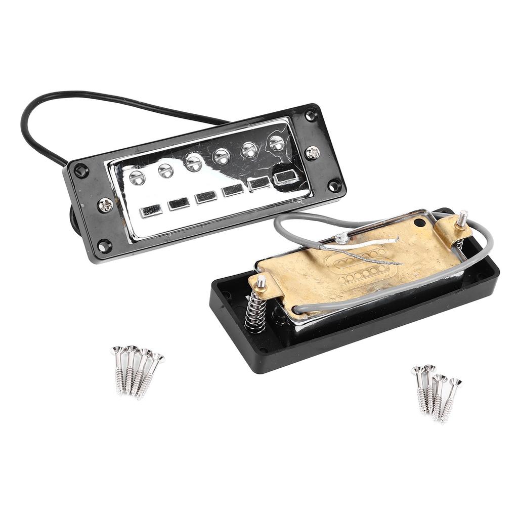 2 Stück Elektrische Gitarre Humbucker Tonabnehmer Hohe Empfindlichkeit Metall 6-Saiten Elektrischer Bass Tonabnehmer