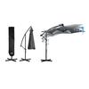 Folding Garden Umbrella, 6 Sections, 350 Cm, With Cover And Lights, Plonos Pl-882