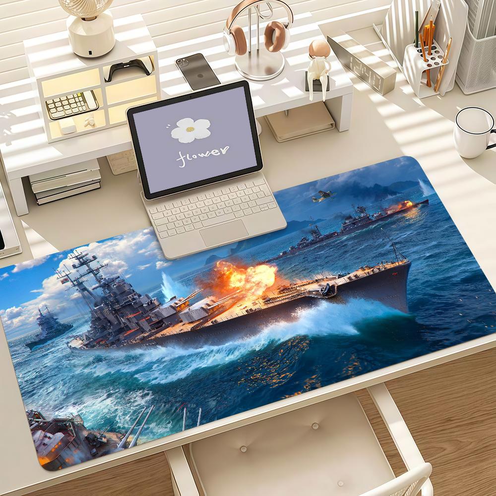 Game World Of Wwarships Mouse Pad Anti Slip Rubber Edge Locked Thickened Laptop Gaming Desk Mat