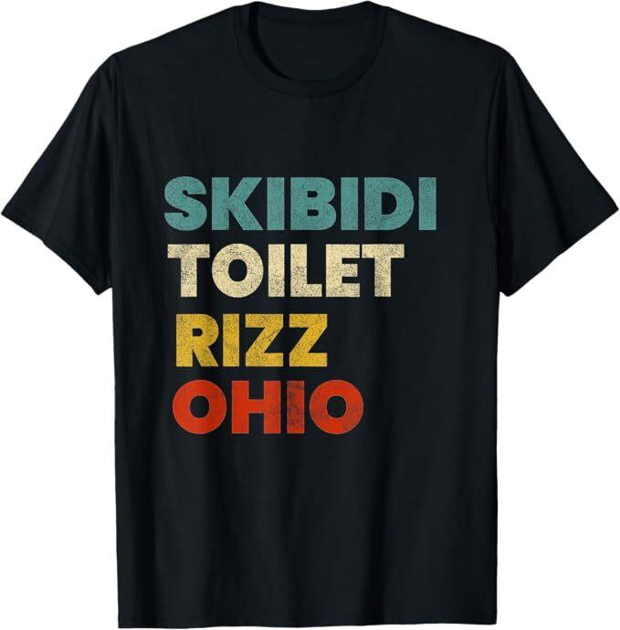 Skibidi Toalett Rizz Ohio T-skjorte
