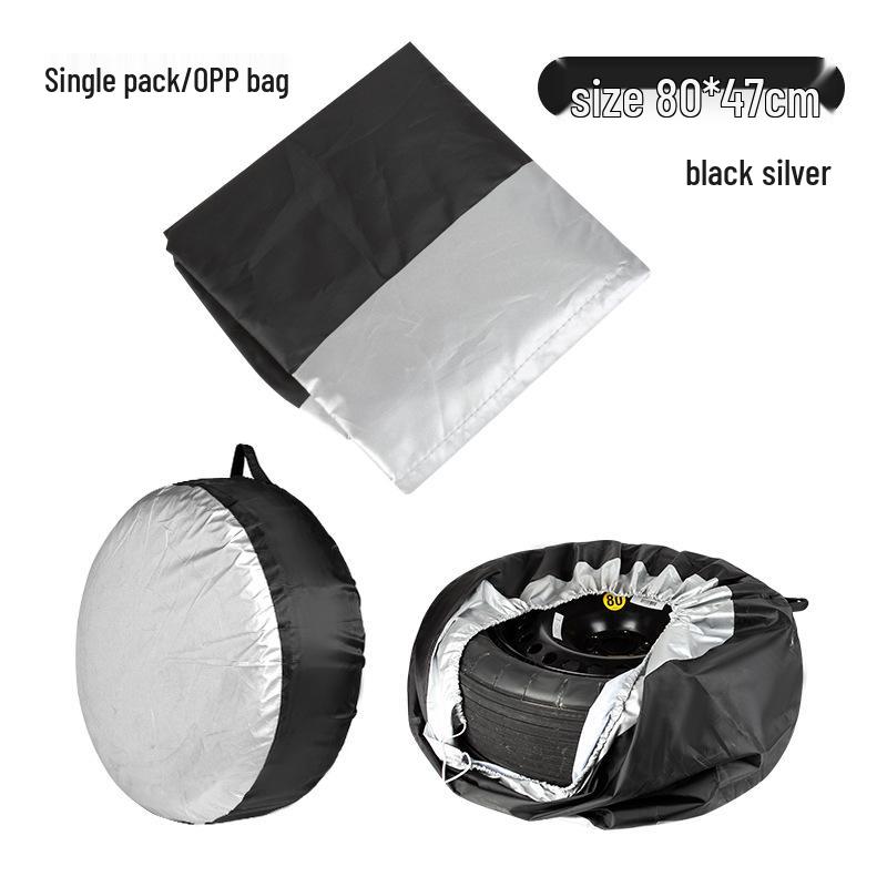 Car Spare Tire Protective Cover - Sunproof & Dustproof 190T Polyester Taffeta Storage Bag