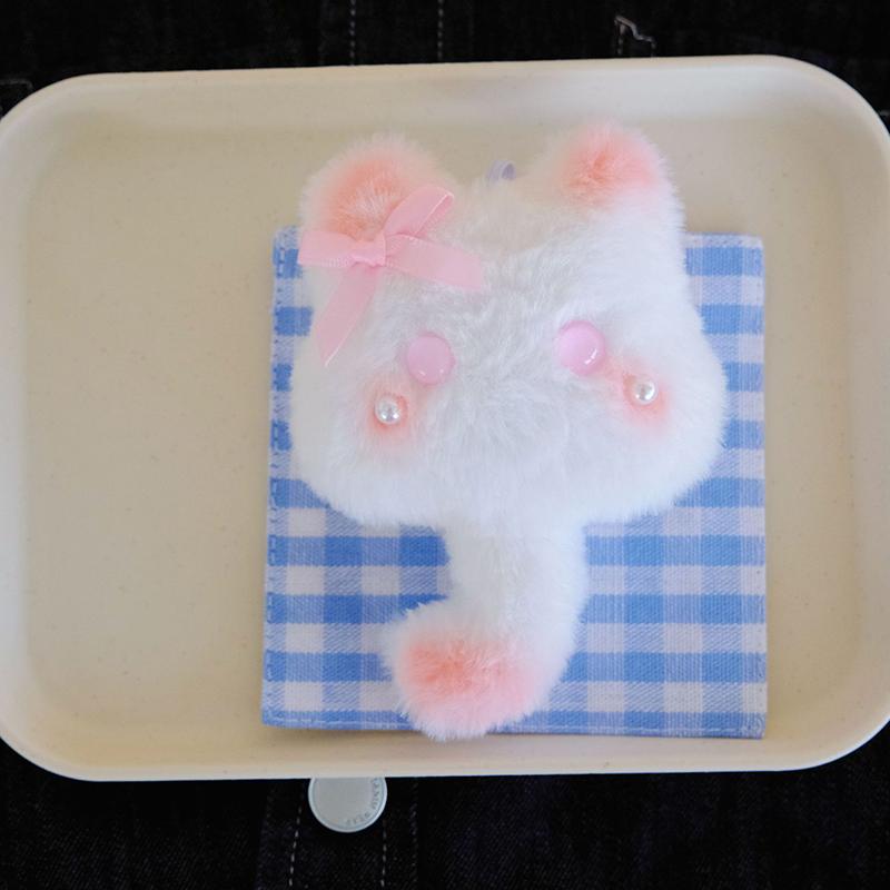 

Long Tail Cat Plush Toy Cartoon Pendant Soft Stuffed Doll Plushies Keychain Car Key Ring Backpack Bag Decor Kid Gift