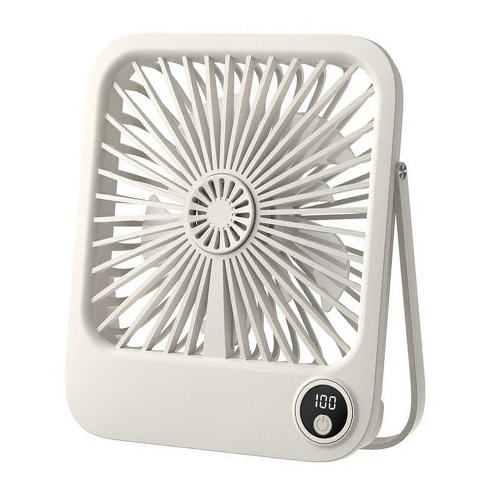 

W30 Battery-Powered Digital Display Cooling Fan Portable Quiet Mini Desktop Fan Blue