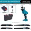 High-Power Brushless Electric Reciprocating Saw with Rechargeable Lithium Battery for Woodworking and Metal Cutting
