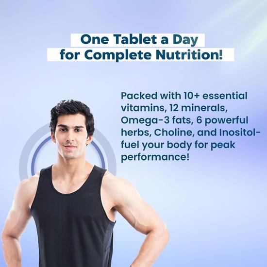 DR. MOREPEN Multivitamins For Men With Omega 3 & Herbs | Energy & Immunity Booster Supplement - 120 Veg Tablets (Multivitamin Men & Testo Boost)