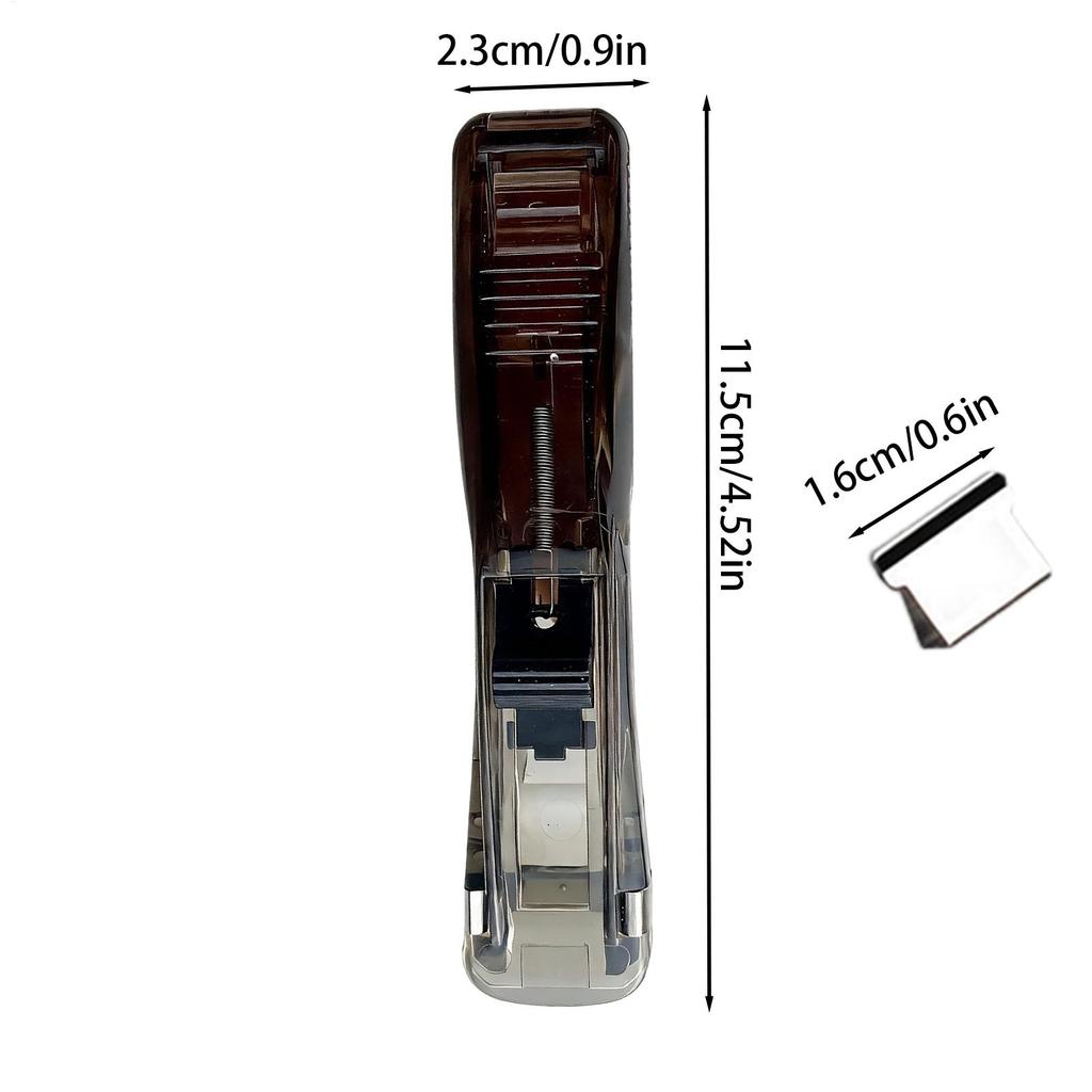 Travel Stapler School Push Binder Clamp Dispenser Reusable Binder Clip Stapler for Document Home School Office Travel Classroom