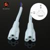 LED T5/T8 Fluorescent Tube Cord with 3-Hole Plug & 3-Core Ground Wire