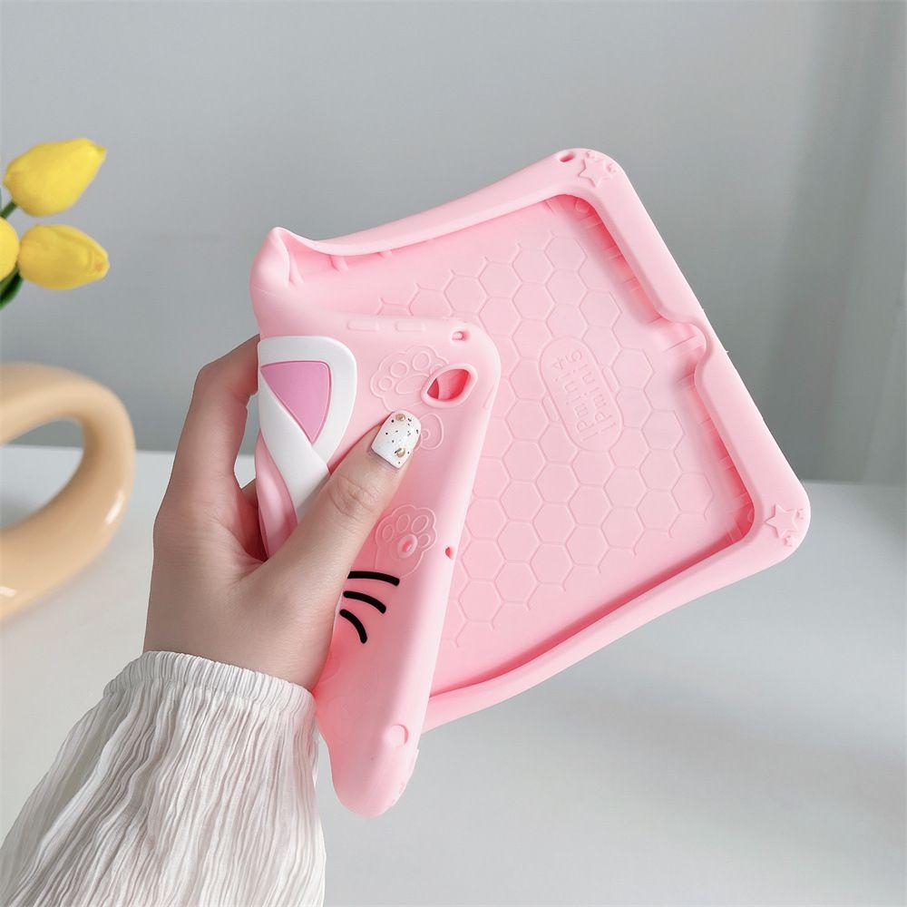 Case for ipad pro mini air and Samsung tablet Tab Kids Case For Xiaomi Mipad 5/6 pro RedMi Pad SE 11" pulgadas silicona cute cat case carrying stand