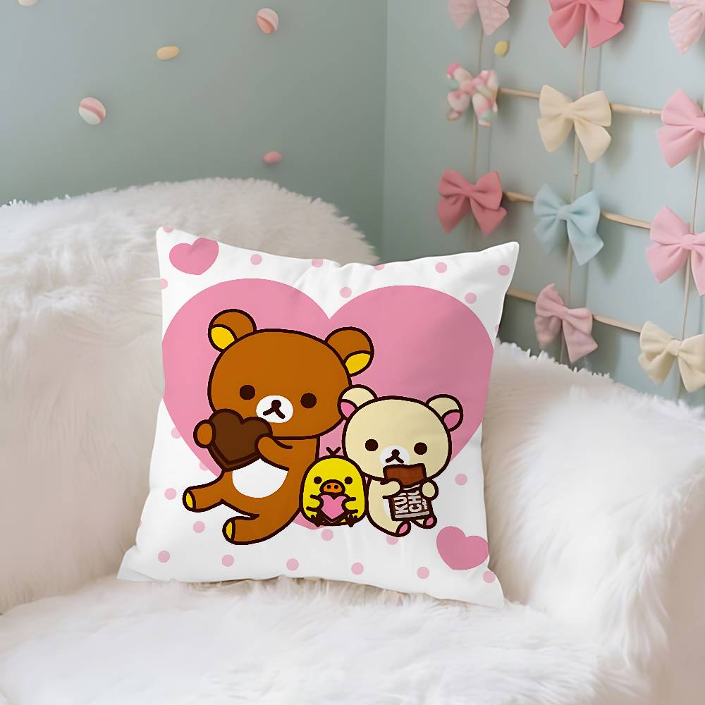 Милая наволочка R-Rilakkuma-S Мягкие декоративные наволочки Подушки для дивана для гостиной Уютные декоративные пледы 40cmx40cm