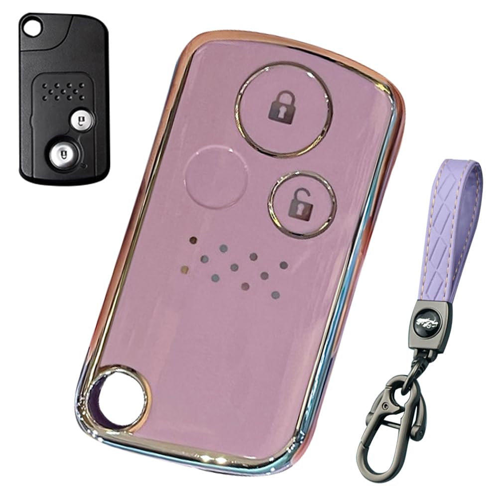 

LETINGFAR Key Case for Honda, Smart Key Case, Key Cover, TPU 2 Buttons, Suitable