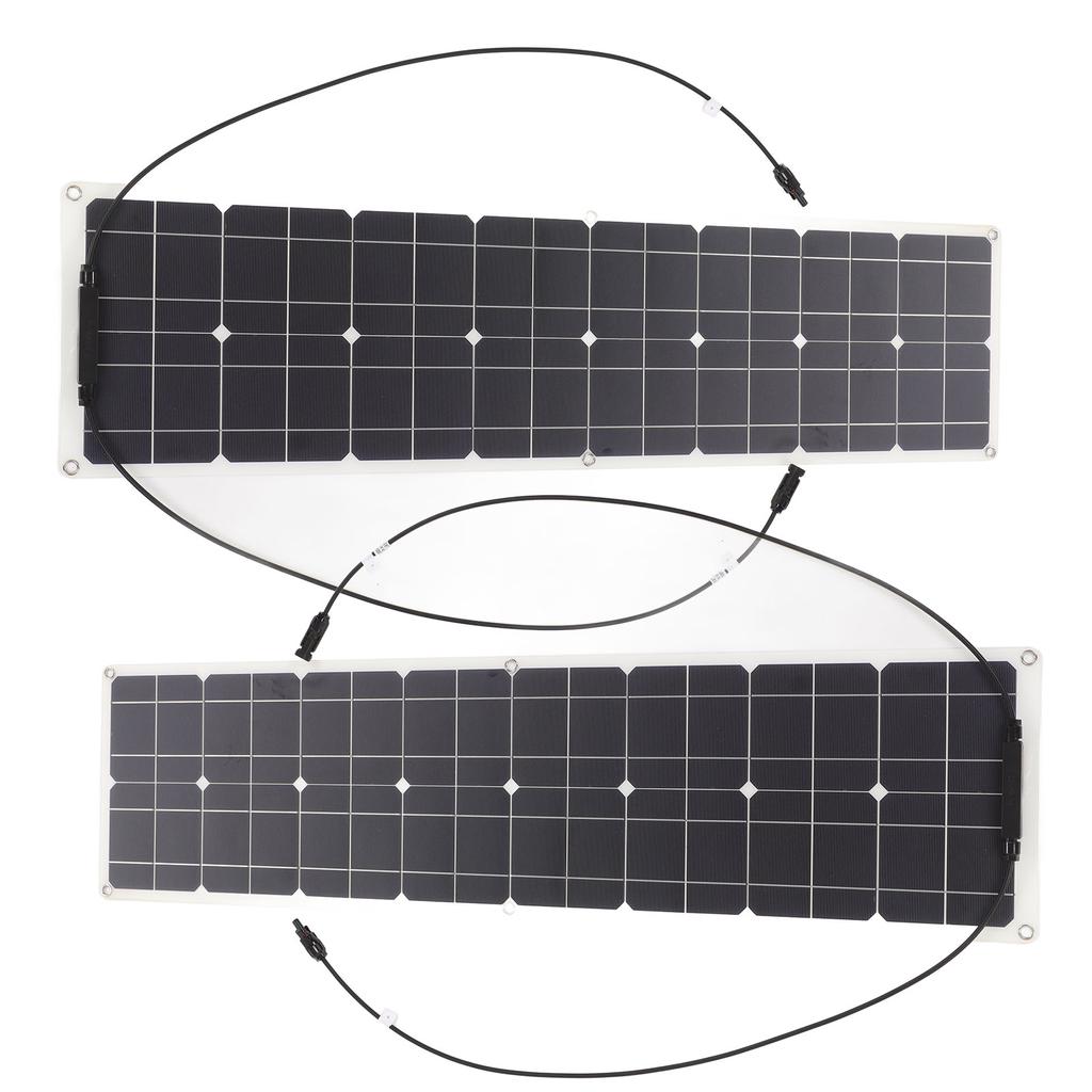 Flexible Solar Panel Set 100W Monocrystalline Silicon Solar Outdoor Equipment for RV Camping