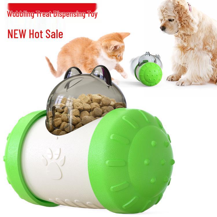 Wobbly Bear Roly-Poly Slow Feeder: Educational Food Dispensing Stress Relief Toy for Dogs синий